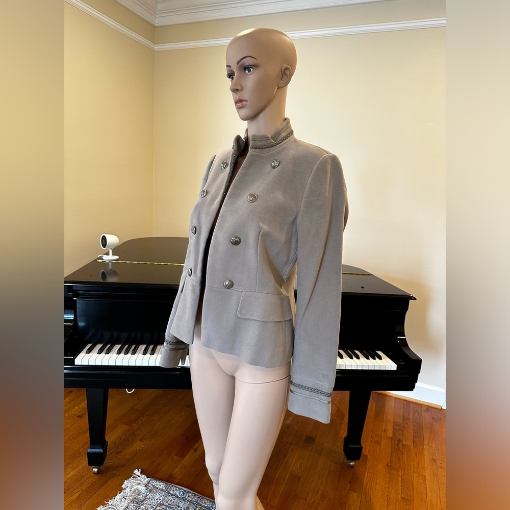 RARE Luxury Minimalist Zara Military Style Faux Double Breasted Jacket - Picture 9 of 14